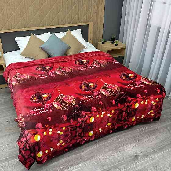 Плед-покрывало 200х230 см с рождественским принтом Разноцветный (87-323) Киев