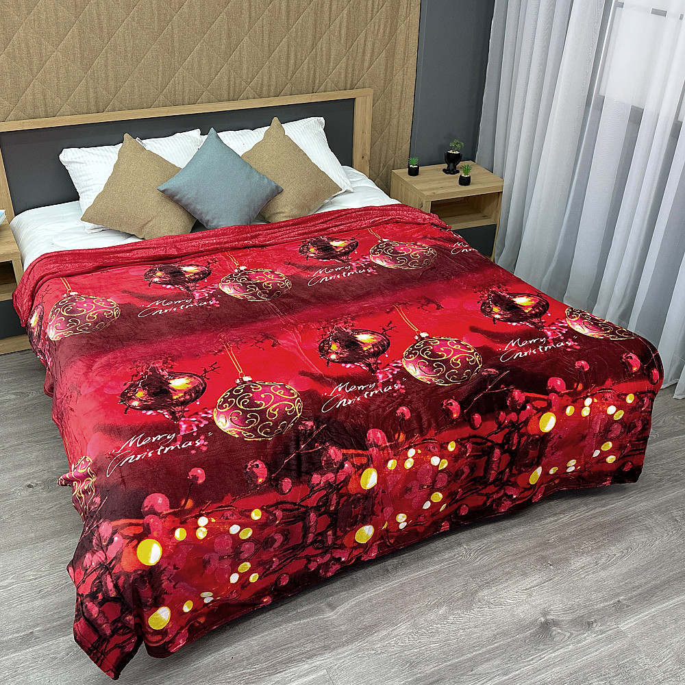 Плед-покрывало 200х230 см с рождественским принтом Разноцветный (87-323) Киев - изображение 1