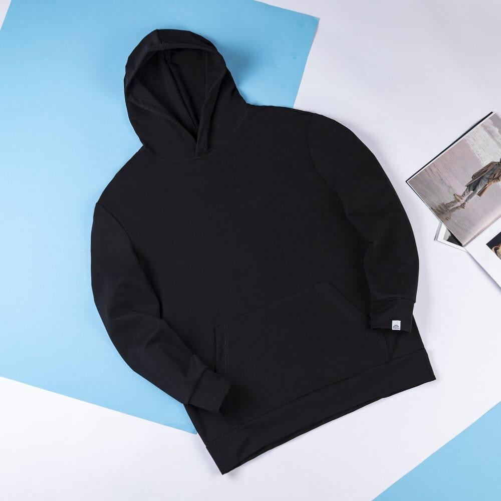 Мужское демисезонное худи с капюшоном чёрное Pobedov 001 Киев - изображение 3