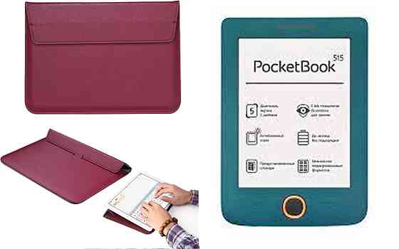 Чехол-конверт VitoCase для PocketBook Mini PB515, с функцией подставки для книги Бордовый Киев