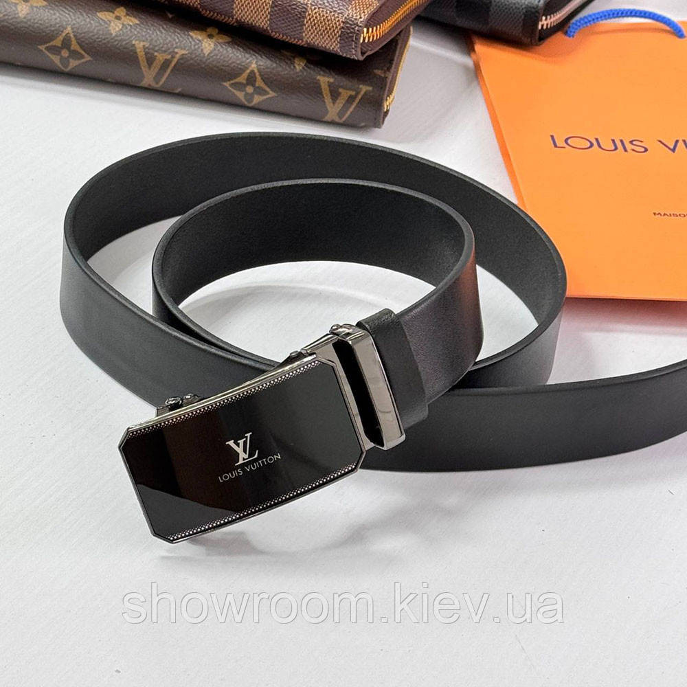 Мужской кожаный ремень автомат LV (7112) Киев - изображение 1