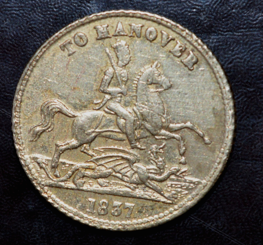 Великобританія Гановер 1837 токен ігровий Полтава - фото 1
