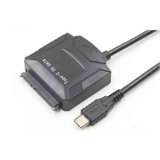 Перехідник USB3.1 Type-C --> SATA III (F) 2.5"/3.5" 7+15pin з БЖ (S0747) Київ