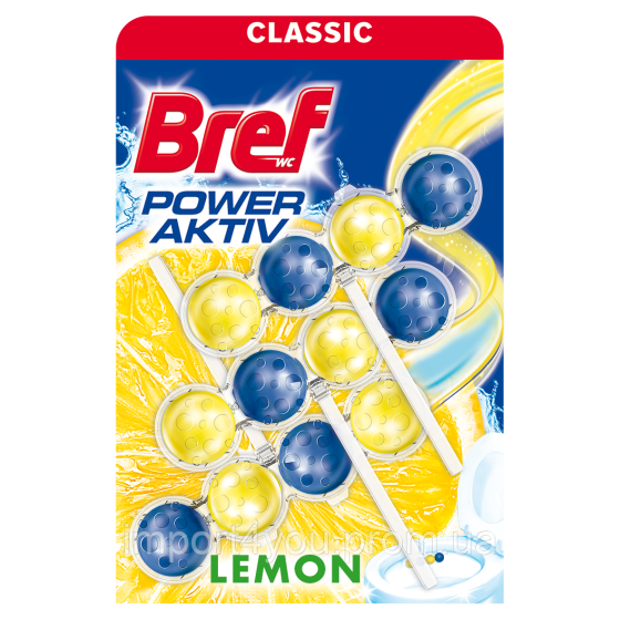 Очищаючий блок для туалету Bref Power Aktiv Океан, 3*50 г Харків