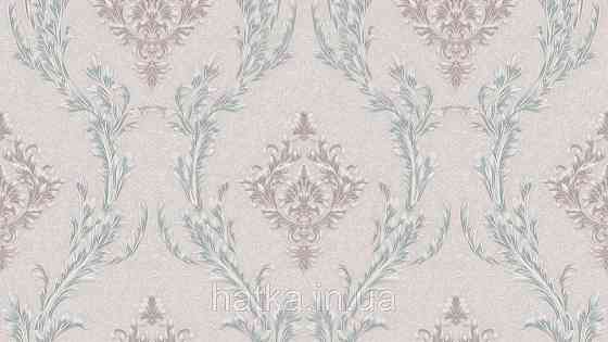 Шпалери метрові вінілові на флізеліні Sintra Classic класика вензелю візерунки структурні срібло золото на бежевому 520086 Київ
