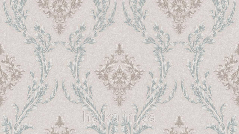 Шпалери метрові вінілові на флізеліні Sintra Classic класика вензелю візерунки структурні срібло золото на бежевому 520086 Київ - фото 1