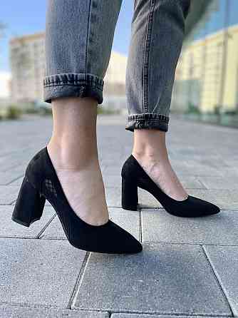 Bashili Туфлі жіночі BASHILI чорні еко-замша каблук 8см розміри 36-40 (P21970-1) Коломия