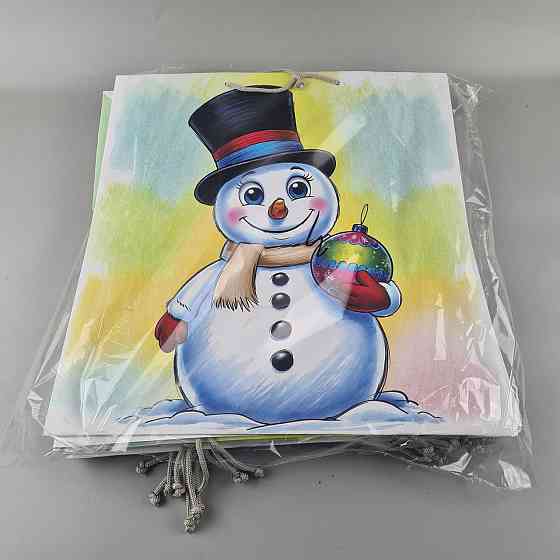 Новогодние, кортонный пакеты подарочные Супер 47x52x20-003) НГ (12 шт) Харьков