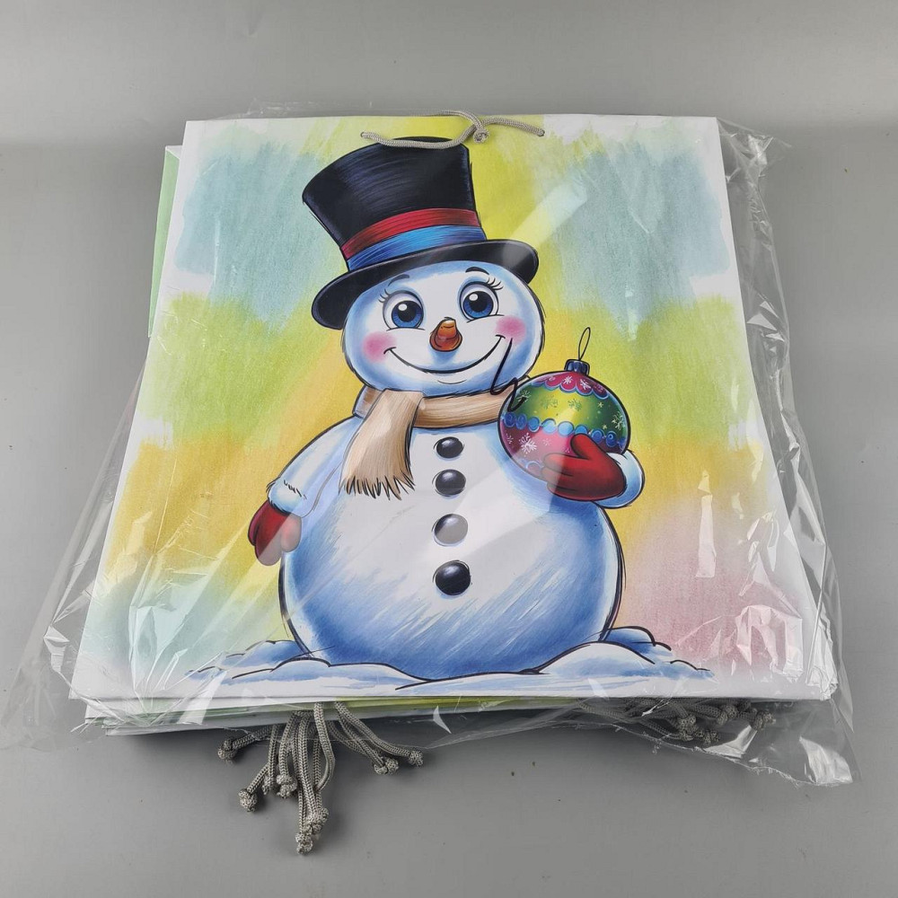 Новогодние, кортонный пакеты подарочные Супер 47x52x20-003) НГ (12 шт) Харьков - изображение 2