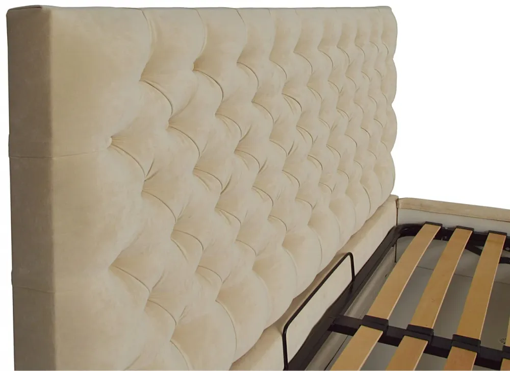 Кровать Cambridge Comfort 120 х 200 см Кордрой 231 С подъемным механизмом и нишей для белья Бежевый Киев - изображение 3
