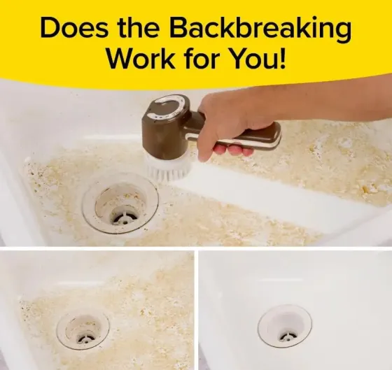 Беспроводная электрическая щетка для уборки и мойки посуды с 5 сменными насадками, USB зарядка Коломия