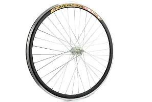 Обод   велосипедный (в сборе) 26   (перед, 36 спиц, алюминий)   (двойной) черный , метал.втулка Мукачево - изображение 1