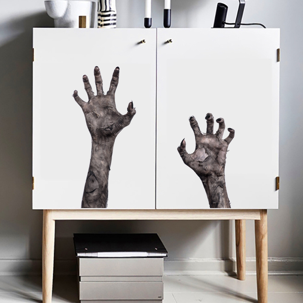 Наклейки на Хэллоуин Руки 21 на 30 см серый Киев - изображение 7