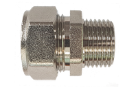 Муфта латунь усиленная для гофротрубы 50х2 наружная резьба Dispipe, соединительный фитинг Харьков - изображение 1