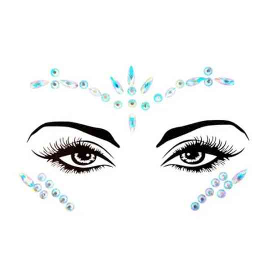 Наклейки камені на обличчя та тіло для вечірок блискучі one size різнобарвний Київ