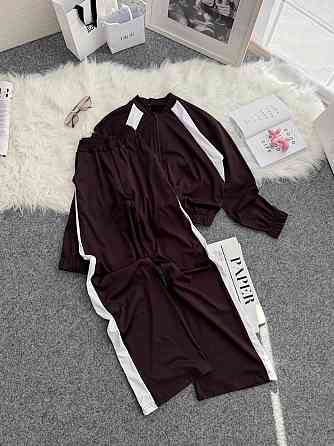 Жіночий прогулянковий костюм-двійка: кофта та штани трикотаж Шоколадний, 46/48 Одеса