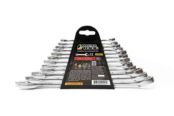 MASTERTOOL Ключі комбіновані MASTERTOOL MATT FINISH набір 12 шт (6/7/8/9/10/11/12/13/14/17/19/2 Киев