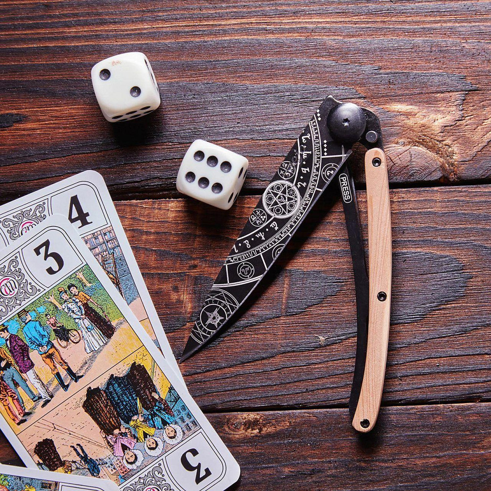 Универсальный Складной Нож с лазерной гравировкой Эзотерический Deejo 