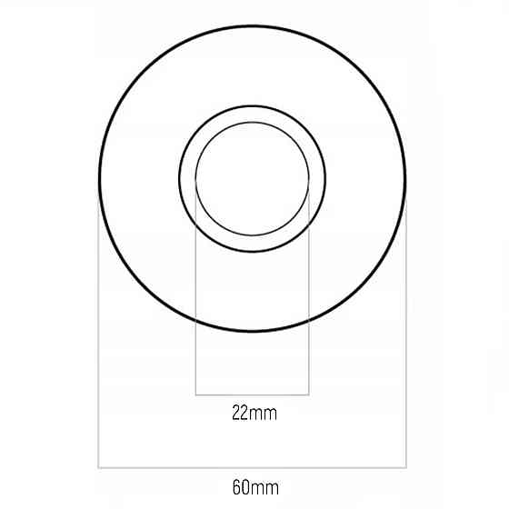Декоративна маскувальна розетка NAVIN 22 мм, комплект — 2 шт., колір — чорний муар. Київ