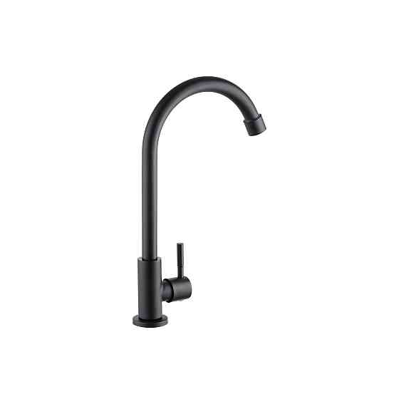 Кран на одну воду Kroner KRP Edelstahl Klassisch - SCH098 чорний мат Київ