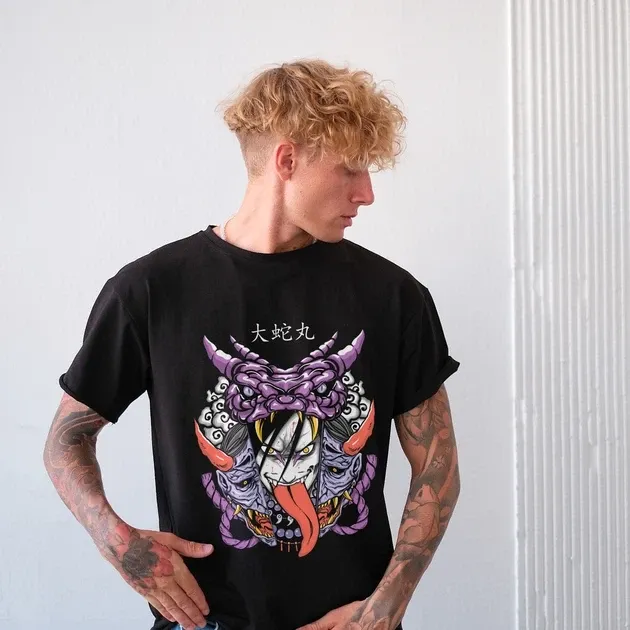 Футболка чоловіча з  принтом Наруто Орочімару Розмір 48 Anime0062 Дніпро - фото 5