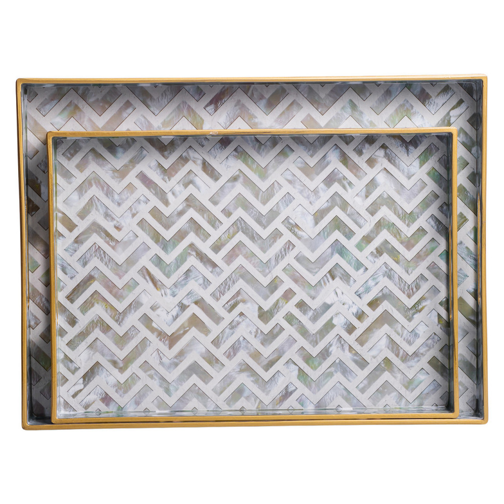 Набір прямокутних підносів для подачі їжі 2 (шт) 40×30×4 (см) HP-HK-16 Київ - фото 4