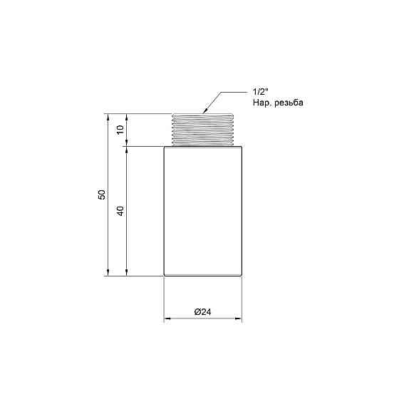 Подовжувач Thermo Alliance Standart 40х1/2" хром SD1301540 Київ