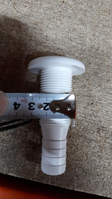 Штуцер Сливной Белый Пластик 3/4″ (19Мм) Киев - изображение 3