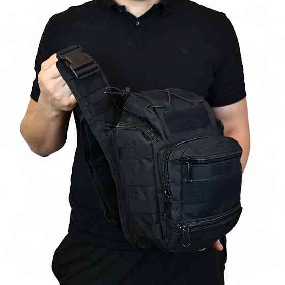 Сумка у військовому стилі на плечі, Тактична армійська сумка через плече, Чоловіча сумка US-634 рюкзак слінг Київ