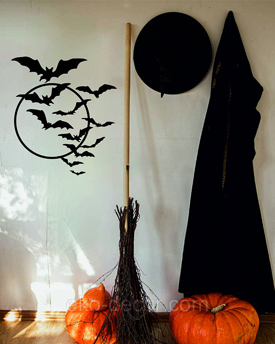 Декоративне настінне Панно «Кажани», Декор на стіну 90*80 см, Чорний Київ - фото 5