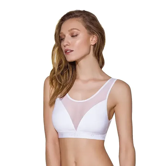 Топ з прозорою вставкою Passion PS002 TOP L, white Львів