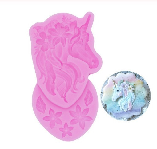 Силиконовый молд Единорог 66 на 115 мм розовый Киев - изображение 4