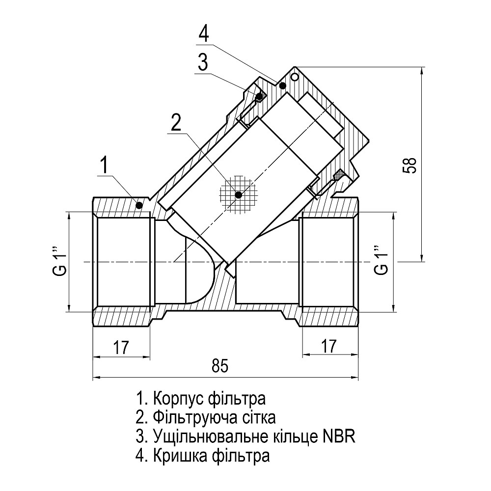 Фільтр грубого очищення SELBA 1″ SL1512 Луцьк - фото 5