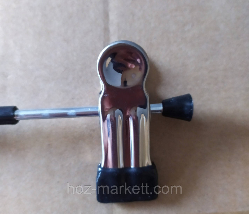 Плічка вішалки (тремпеля) брючні хромовані в силіконі з чорними прищіпками 30 см 10 шт в уп Харків - фото 2