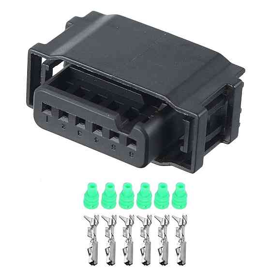 Разъем коннектор 6-кон., 872-665-001, Hirschmann Германия универс., Моторный отсек, BMW 41035 Киев