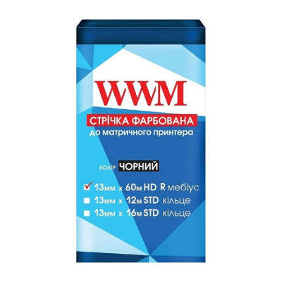 Стрічка до принтерів 13мм х 60м HD п. Black WWM (M13.60HR) Вінниця - фото 1