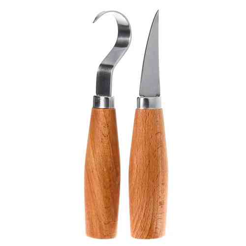 Набор стамесок 2шт для резьбы по дереву, вырезания ложек, резчиков, плотников, ручной инструмент Киев