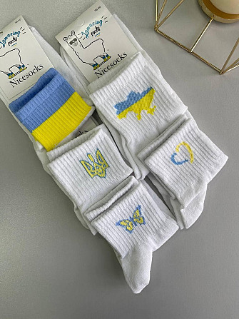 Носочки белые патриотические Украина р.36-40 Черновцы - изображение 4
