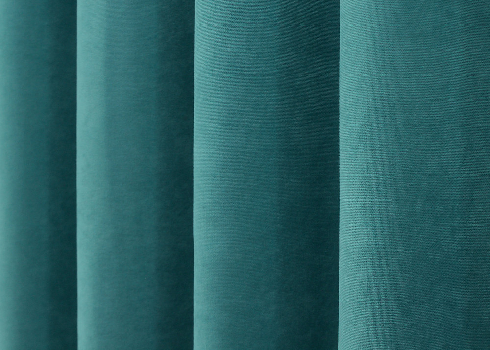 Комплект готовых штор VR-Textil Микровелюр Petek № 1492ш Бирюзовый 150х290 см 2 шт (33-0357) Киев - изображение 8