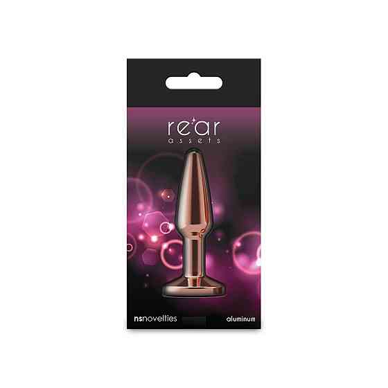 Анальна пробка NS Novelties Rear Assets — Tapered — Small — Rose Gold — Pink Sex Aura Київ
