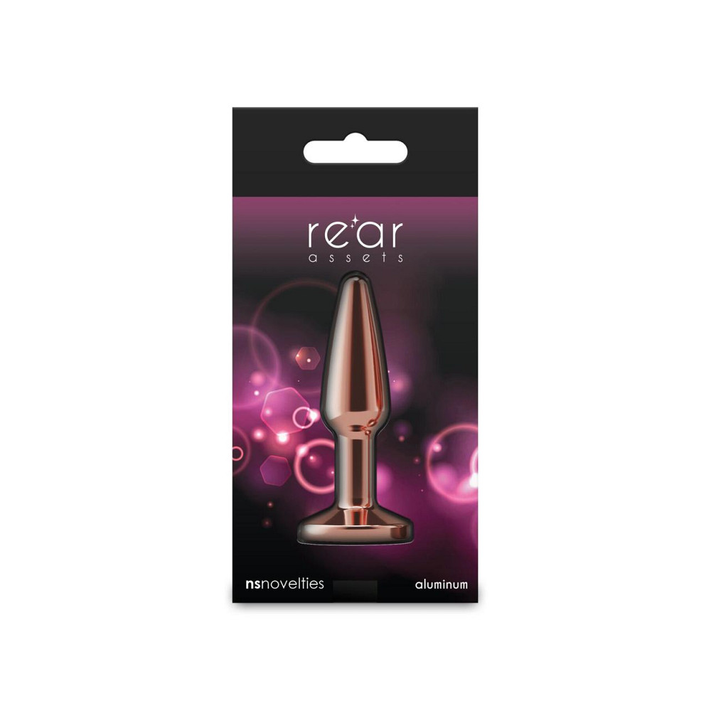 Анальна пробка NS Novelties Rear Assets — Tapered — Small — Rose Gold — Pink Sex Aura Київ - фото 4