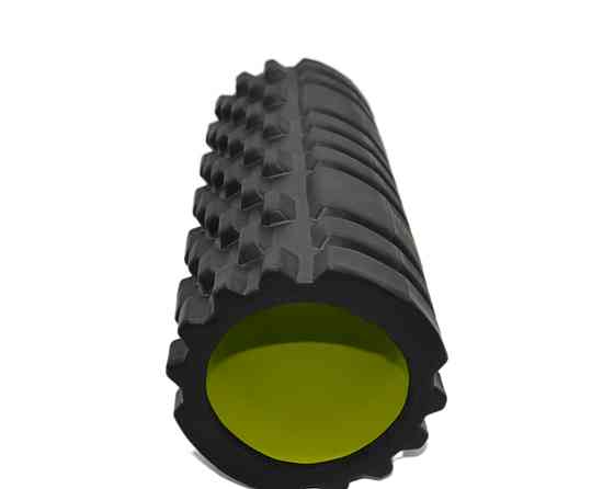 Масажний ролик (роллер) PowerPlay 4025 Massage Roller Чорно-зелений (33x15см.) Кам'янське