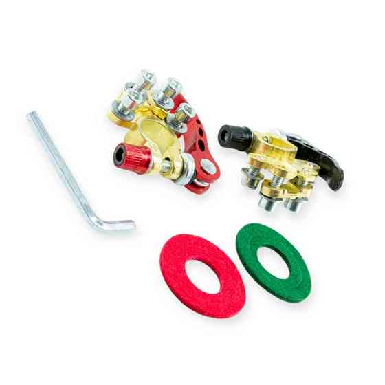 Клема універс. (к-т) легкознімні з фіксатором (шестигранник, підкладки) латунь Мукачево