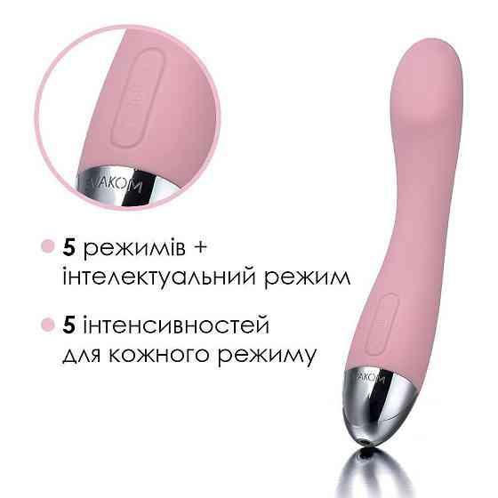 Вібратор для точки G з інтелектуальним режимом Svakom Amy Pale Pink Sex Aura Київ