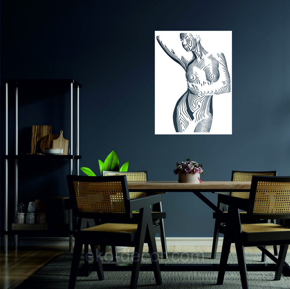 Декоративное настенное Панно «Женское тело», Декор на стену 50*37 см, Белый Киев - изображение 7