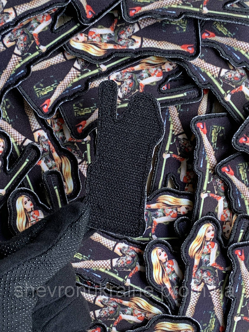 Печатный шеврон Девушка снайпер (Форма контурная. На липучке) Размер 9x5см Киев - изображение 7