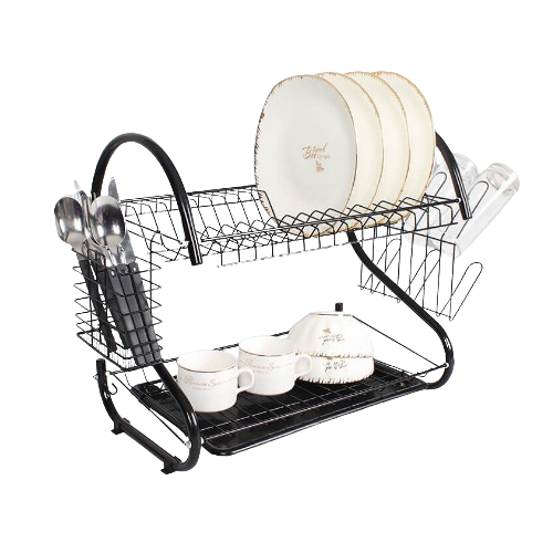 Сушарка для посуду двоярусна довга MR-1025-53-BLACK Basic Maestro Житомир - изображение 2