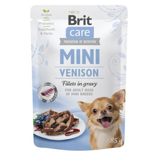 Корм влажный Brit Care Mini для взрослых собак миниатюрных пород филе с дичью в соусе 85 г Киев - изображение 1