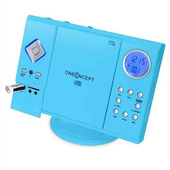 Стереосистема V-12 USB SD CD MP3 AUX FM Пульт дистанційного керування Синій Синій (Німеччина, читати Рівне