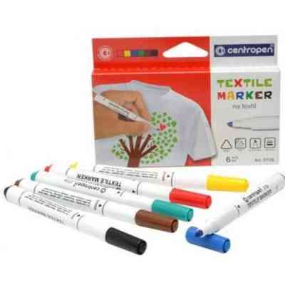 Набір маркерів Centropen набір для текстилю Textile 1.8 мм 6 шт (2739.6) Вінниця